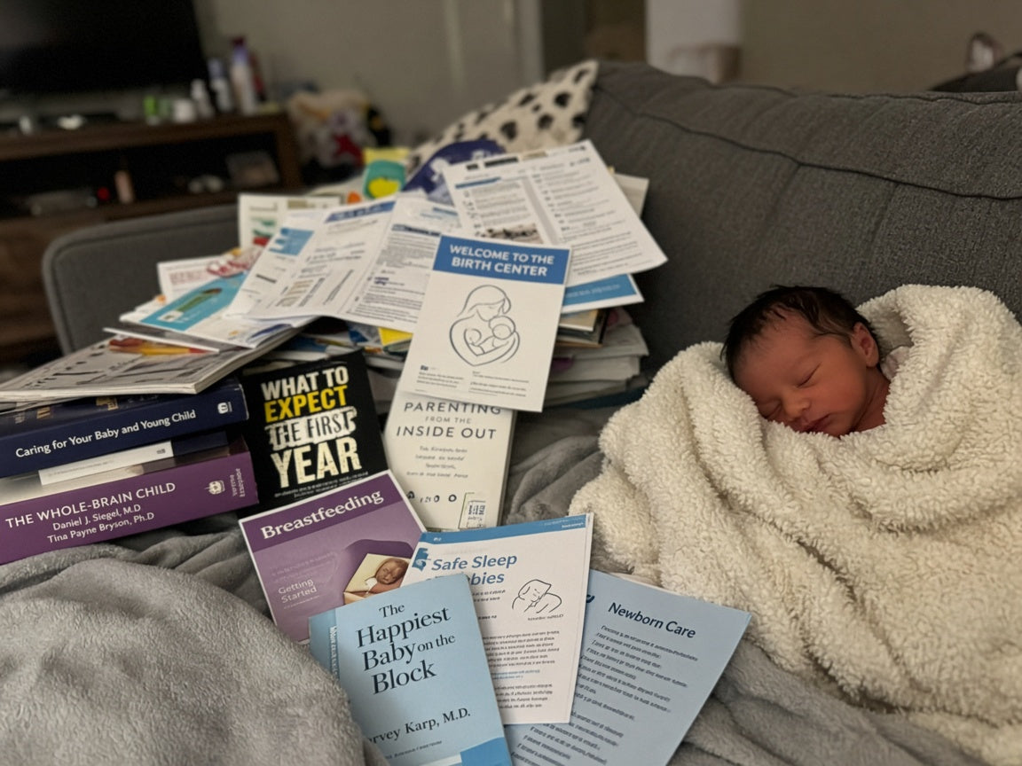 Stack of confusing parenting books