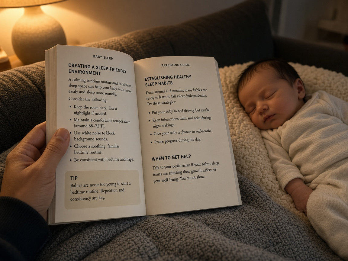 Nightlight guide open showing practical pages